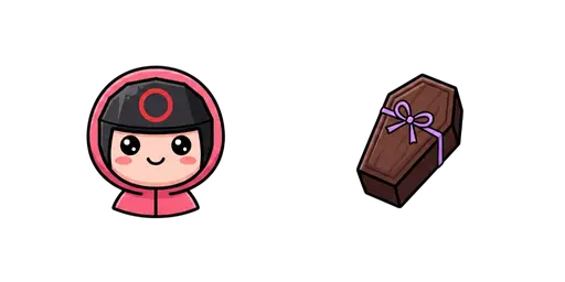 Squid Game - Kawaii Circle Guard & Coffin Box Cursor — Squid Game Cursors Pack