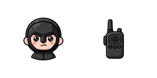 Squid Game - Kawaii Front Man's Deputy & Walkie-Talkie — Squid Game Cursors Pack