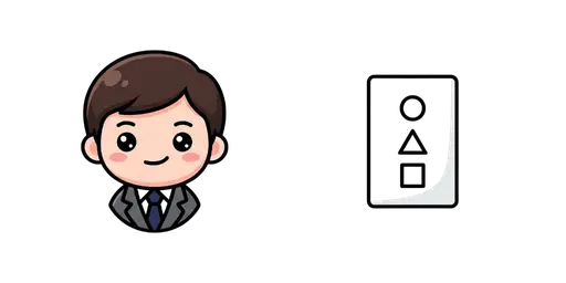 Squid Game - Kawaii Mysterious Recruiter & Business Card Cursor — Squid Game Cursors Pack