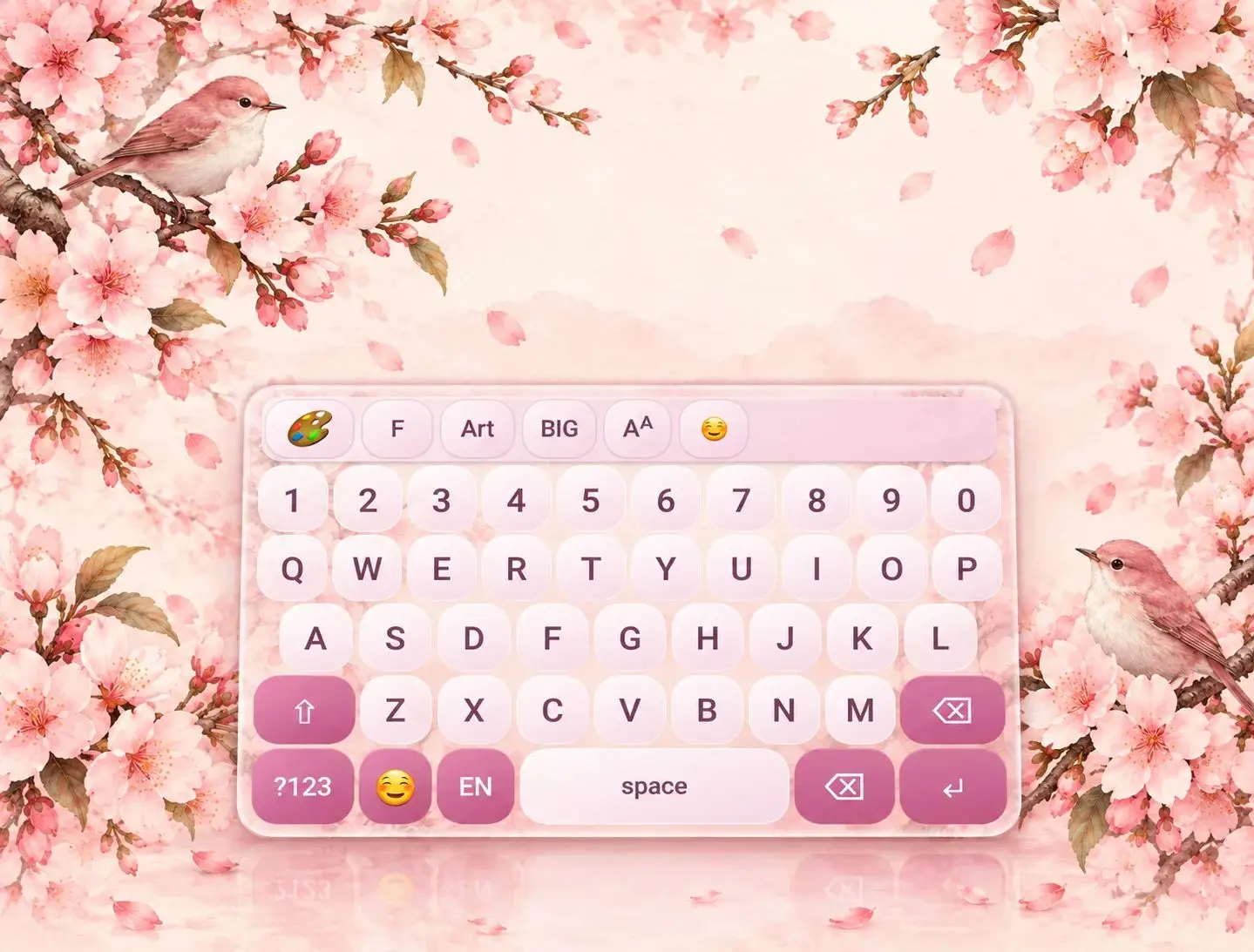 Sakura Bird Keyboard Theme