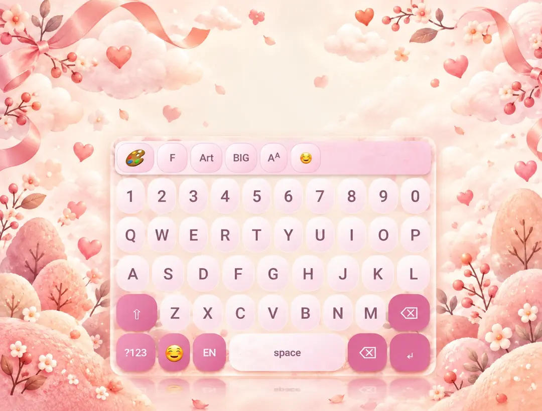 Soft Kawaii Keyboard Theme