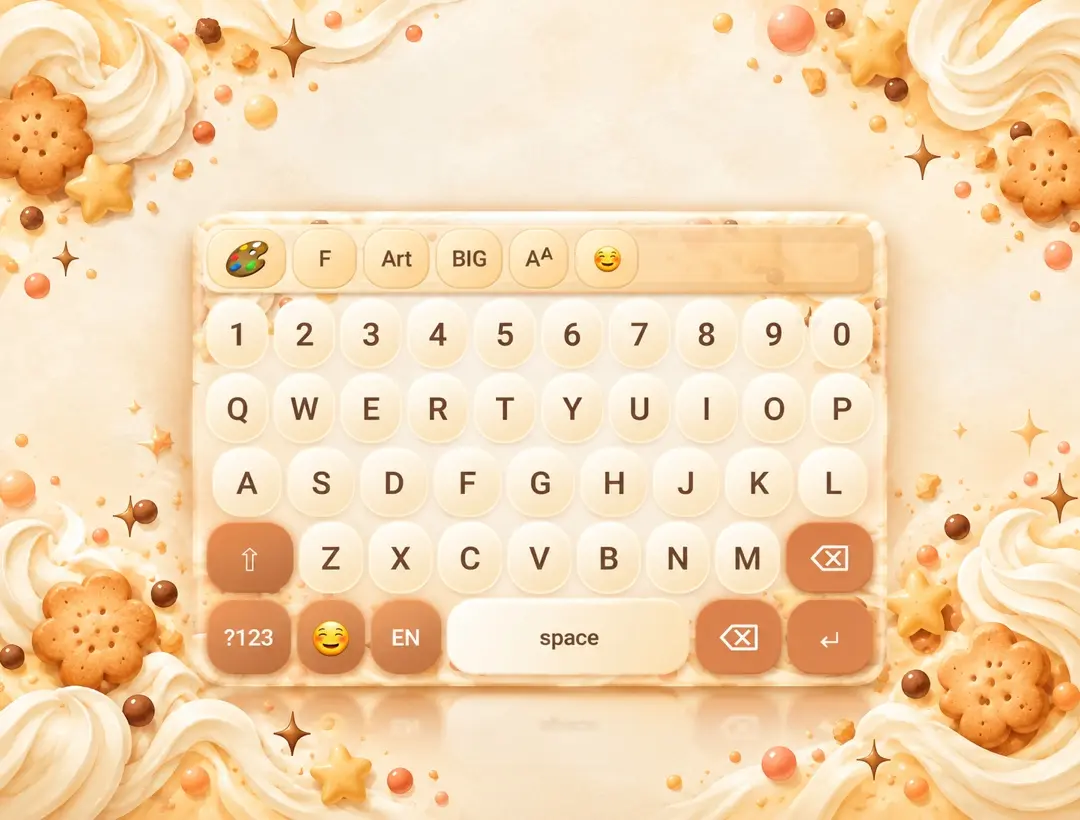 Cream Kawaii Keyboard Theme
