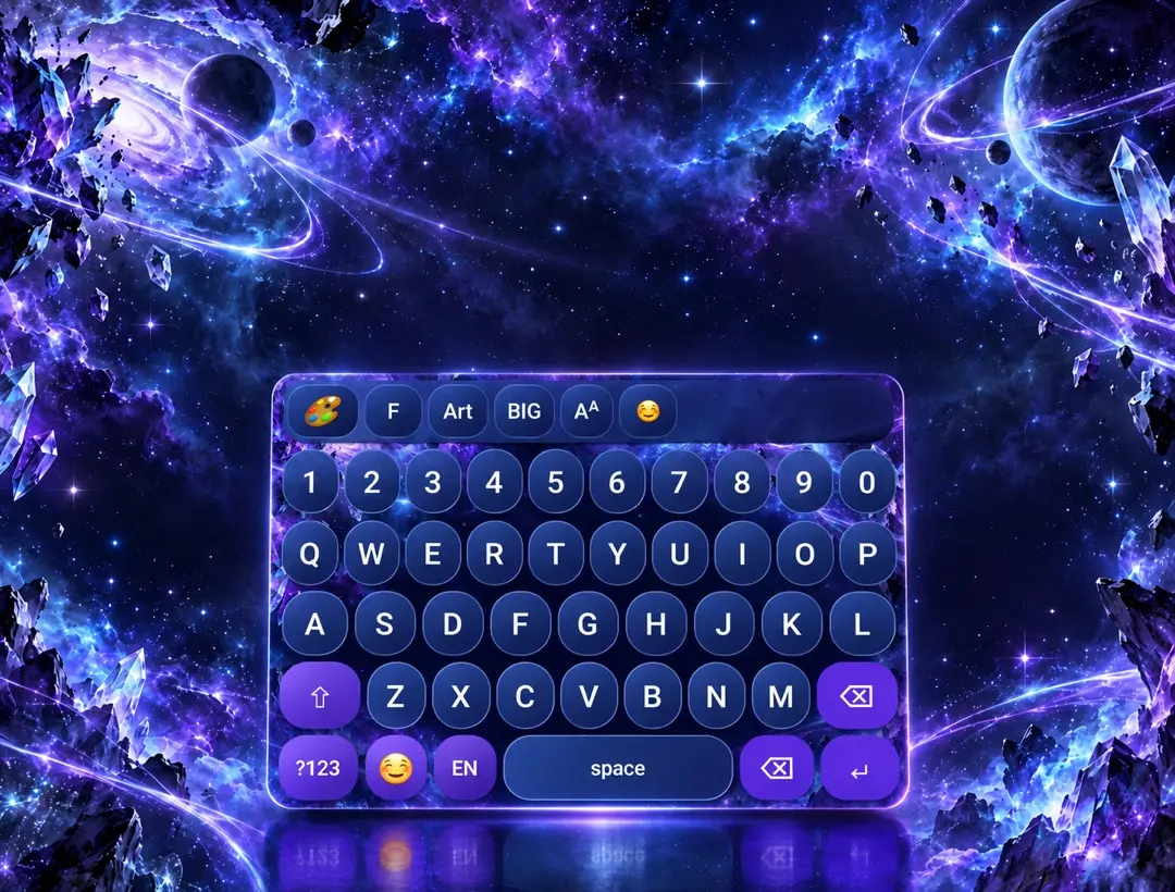 Cosmic Warrior Keyboard Theme