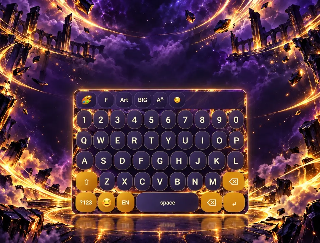 Golden Aura Keyboard Theme