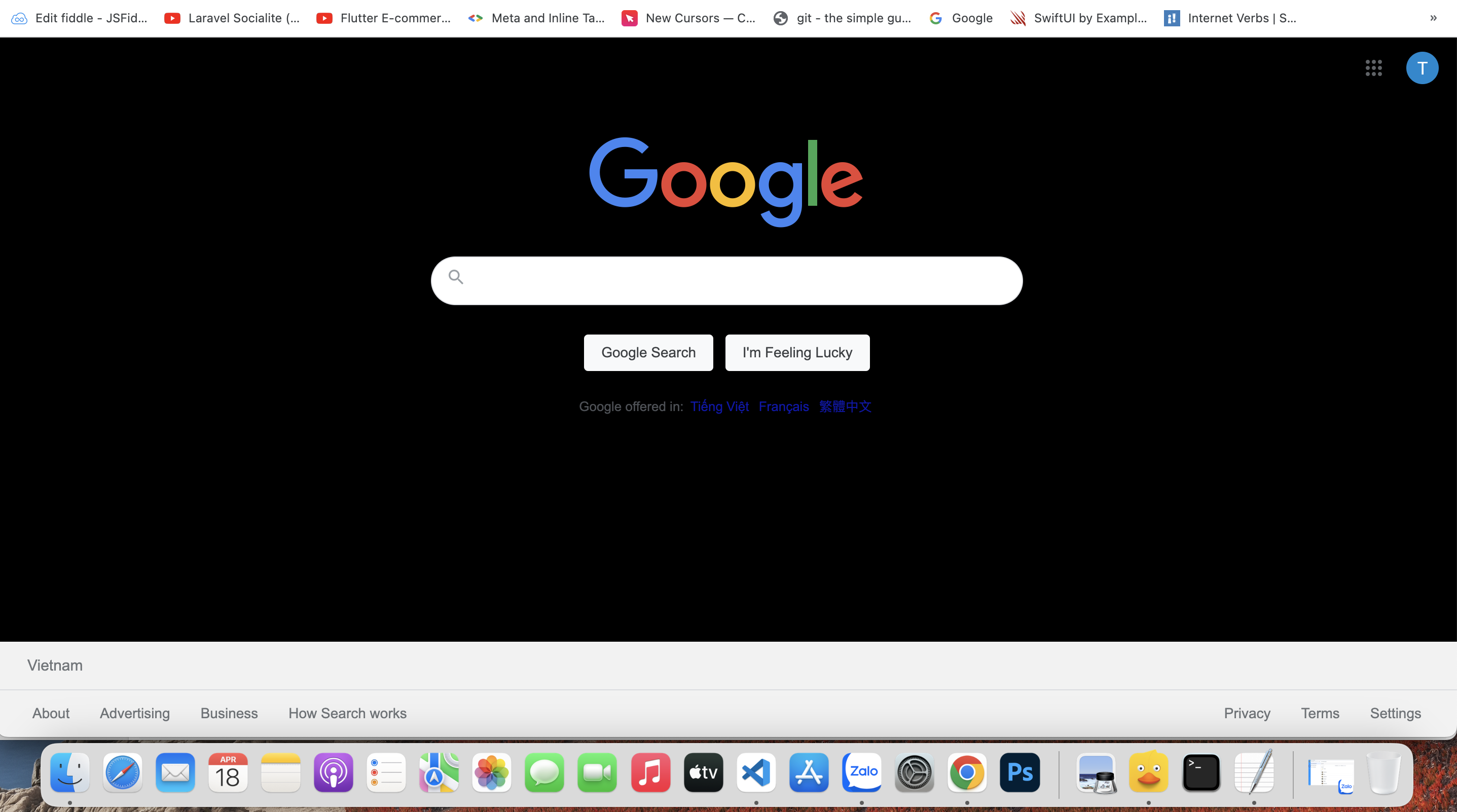 Google dark gray style